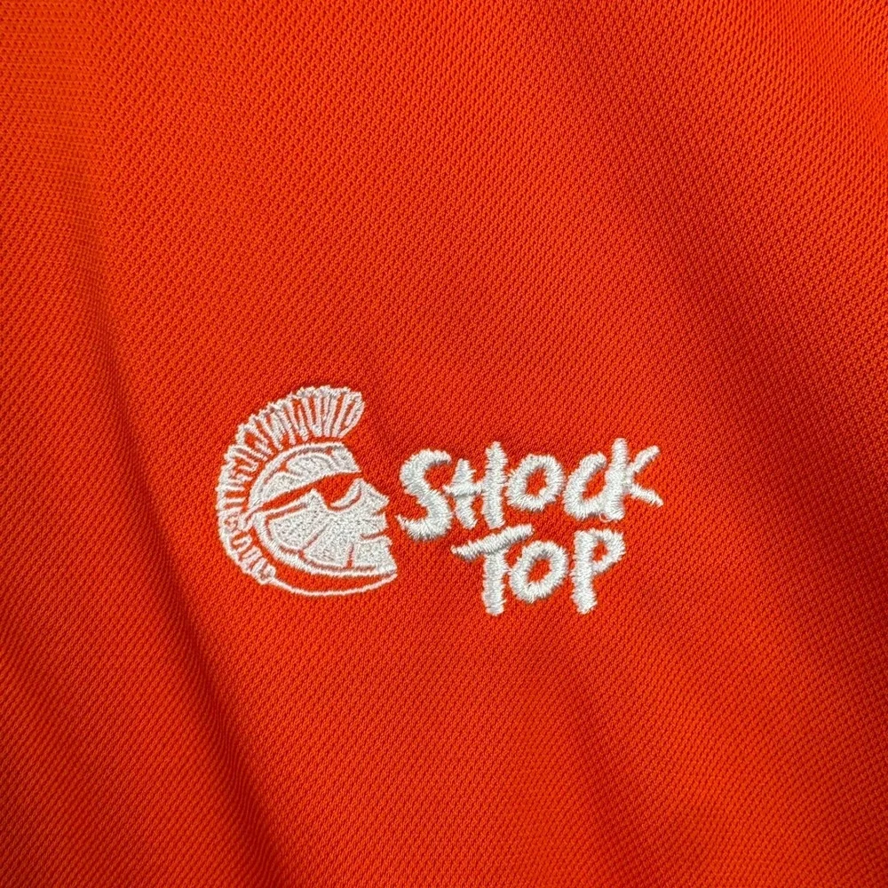 Nike Golf Dri-Fit‎ Polo Shirt XL Orange Shock Top Men's Athletic Golf